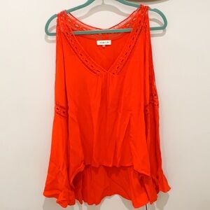 SugarLips cold shoulder belle sleeve top